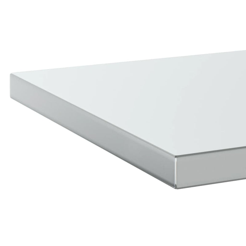 vidaXL 2 db ezüstszínű rozsdamentes acél fali polc 50 x 40 x 3 cm