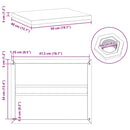 vidaXL 2 db ezüstszínű rozsdamentes acél fali polc 50 x 40 x 3 cm