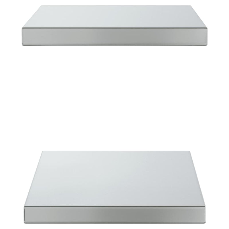 vidaXL 2 db ezüstszínű rozsdamentes acél fali polc 50 x 30 x 3 cm