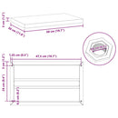 vidaXL 2 db ezüstszínű rozsdamentes acél fali polc 50 x 30 cm