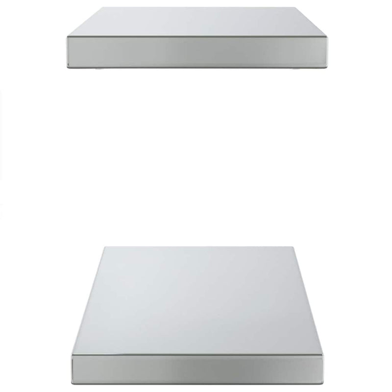 vidaXL 2 db ezüstszínű rozsdamentes acél fali polc 50 x 23,5 x 3 cm