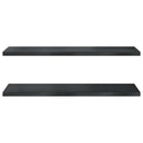 vidaXL 2 db fekete rozsdamentes acél fali polc 100 x 40 cm