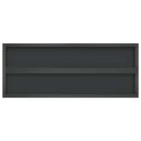 vidaXL 2 db fekete rozsdamentes acél fali polc 100 x 40 x 3 cm