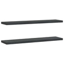 vidaXL 2 db fekete rozsdamentes acél fali polc 100 x 23,5 cm