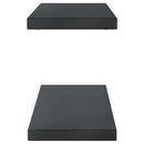 vidaXL 2 db fekete rozsdamentes acél fali polc 100 x 23,5 cm