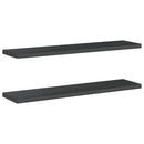 vidaXL 2 db fekete rozsdamentes acél fali polc 100 x 23,5 cm