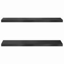vidaXL 2 db fekete rozsdamentes acél fali polc 75 x 23,5 cm