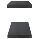 vidaXL 2 db fekete rozsdamentes acél fali polc 75 x 23,5 cm
