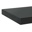 vidaXL 2 db fekete rozsdamentes acél fali polc 75 x 23,5 x 3 cm