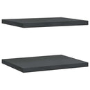 vidaXL 2 db fekete rozsdamentes acél fali polc 50 x 40 cm