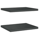 vidaXL 2 db fekete rozsdamentes acél fali polc 50 x 40 cm
