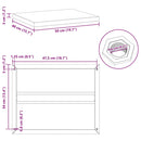 vidaXL 2 db fekete rozsdamentes acél fali polc 50 x 40 x 3 cm
