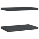 vidaXL 2 db fekete rozsdamentes acél fali polc 50 x 30 cm
