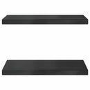vidaXL 2 db fekete rozsdamentes acél fali polc 50 x 30 cm