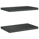 vidaXL 2 db fekete rozsdamentes acél fali polc 50 x 30 cm