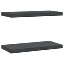 vidaXL 2 db fekete rozsdamentes acél fali polc 50 x 23,5 cm