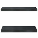 vidaXL 2 db fekete rozsdamentes acél fali polc 50 x 23,5 cm
