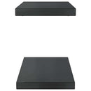 vidaXL 2 db fekete rozsdamentes acél fali polc 50 x 23,5 cm