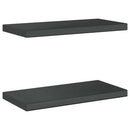 vidaXL 2 db fekete rozsdamentes acél fali polc 50 x 23,5 cm