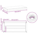 vidaXL 2 db fekete rozsdamentes acél fali polc 50 x 23,5 x 3 cm