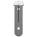 vidaXL 4 db ezüstszínű rozsdamentes acél polctartó 15 x 2,5 x 11,5 cm