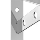 vidaXL 4 db ezüstszínű rozsdamentes acél polctartó 15 x 2,5 x 11,5 cm