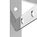 vidaXL 4 db ezüstszínű rozsdamentes acél polctartó 20 x 2,5 x 14 cm