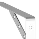 vidaXL 4 db ezüstszínű rozsdamentes acél polctartó 23,5x2,5x15,5 cm
