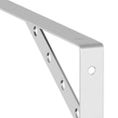 vidaXL 4 db ezüstszínű rozsdamentes acél polctartó 30x2,5x15,5 cm