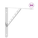 vidaXL 4 db ezüstszínű rozsdamentes acél polctartó 40 x 2,5 x 25 cm