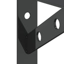 vidaXL 4 db fekete rozsdamentes acél polctartó 15 x 2,5 x 11,5 cm