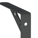 vidaXL 4 db fekete rozsdamentes acél polctartó 15 x 2,5 x 11,5 cm