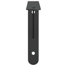 vidaXL 4 db fekete rozsdamentes acél polctartó 23,5x2,5x15,5 cm