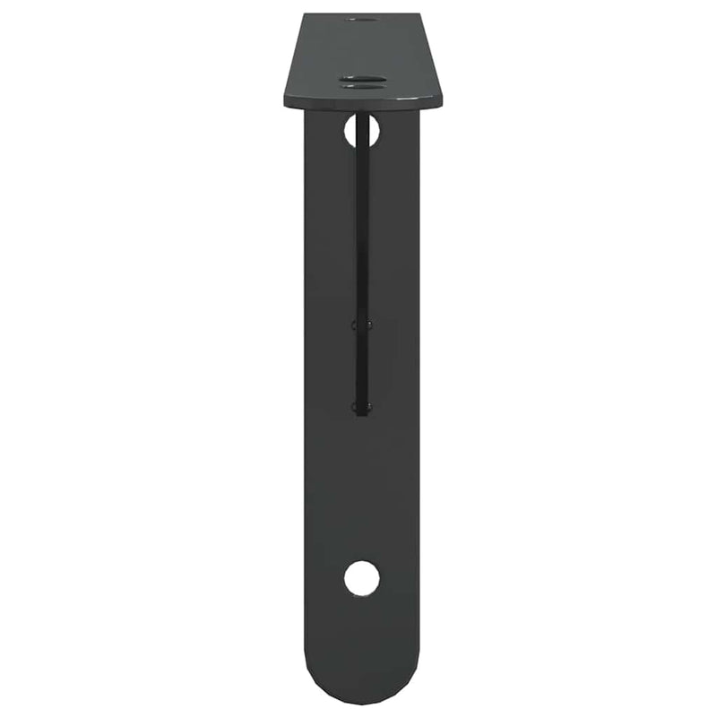 vidaXL 4 db fekete rozsdamentes acél polctartó 23,5x2,5x15,5 cm