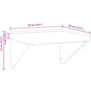 vidaXL 4 db fekete rozsdamentes acél polctartó 23,5x2,5x15,5 cm