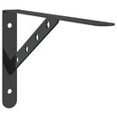 vidaXL 4 db fekete rozsdamentes acél polctartó 30x2,5x15,5 cm