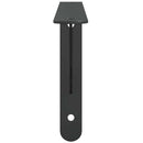 vidaXL 4 db fekete rozsdamentes acél polctartó 30x2,5x15,5 cm