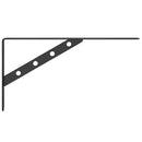 vidaXL 4 db fekete rozsdamentes acél polctartó 30x2,5x15,5 cm