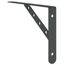 vidaXL 4 db fekete rozsdamentes acél polctartó 30x2,5x15,5 cm