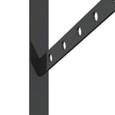vidaXL 4 db fekete rozsdamentes acél polctartó 30x2,5x15,5 cm
