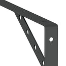 vidaXL 4 db fekete rozsdamentes acél polctartó 30x2,5x15,5 cm