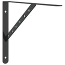 vidaXL 4 db fekete rozsdamentes acél polctartó 40 x 2,5 x 25 cm