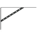 vidaXL 4 db fekete rozsdamentes acél polctartó 40 x 2,5 x 25 cm