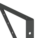 vidaXL 4 db fekete rozsdamentes acél polctartó 40 x 2,5 x 25 cm