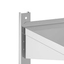 vidaXL 2 szintes ezüst rozsdamentes acél fali polc 75 x 40 x 60 cm
