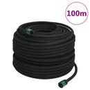 vidaXL fekete gumi kerti esőztető tömlő 0,6" 100 m