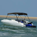 vidaXL fekete háromágú bimini tető 183 x 180 x 137 cm