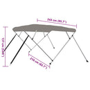 vidaXL szürke négyágú bimini tető 243 x 210 x 137 cm