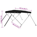 vidaXL fekete négyágú bimini tető 243 x 196 x 137 cm
