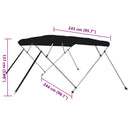 vidaXL fekete négyágú bimini tető 243 x 244 x 137 cm